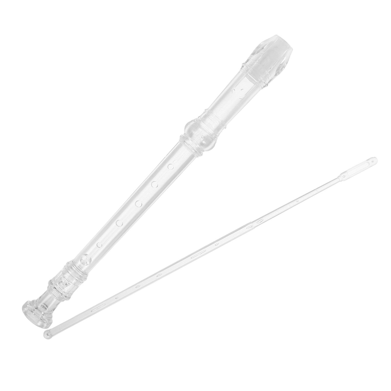 Soprano Recorder Plastic - 1 zestaw 8-otworowej przezroczystej flecety sopranowej