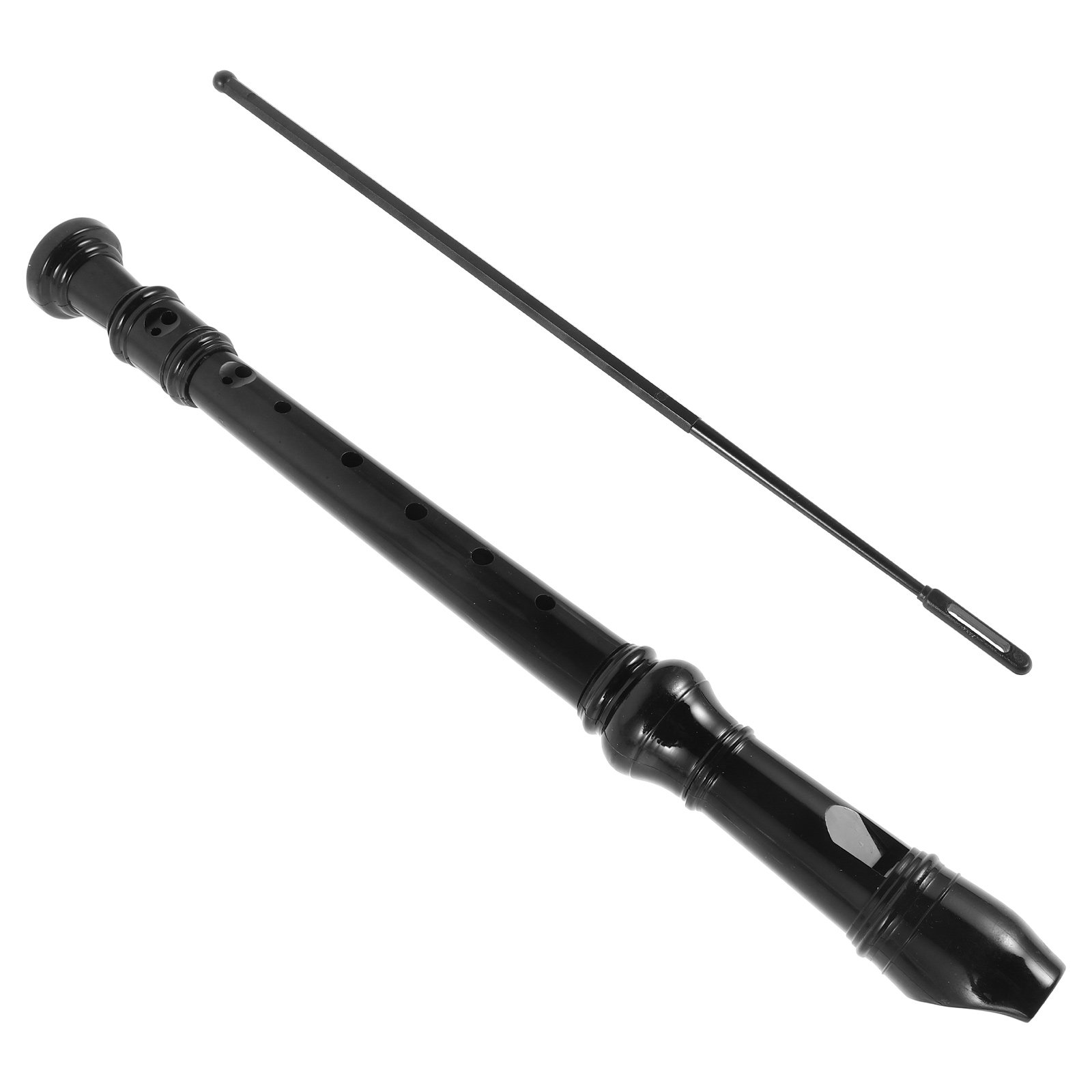 Soprano Recorder Plastic - Czarny, przezroczysty, 8-otworowy, sopranowy flet, wykonany