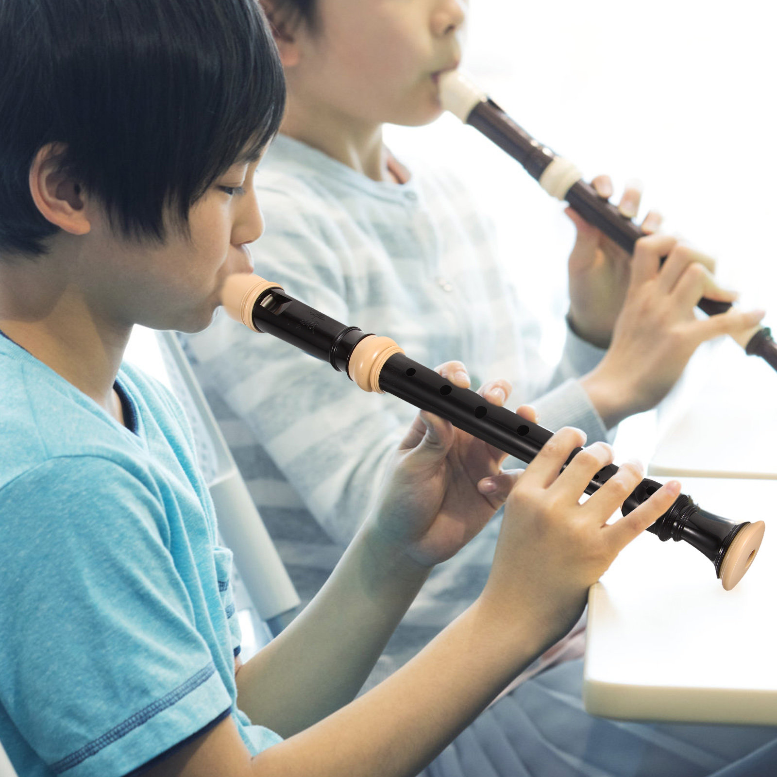 Soprano Recorder Plastic - 1 zestaw niemieckiej fletówki sopranowej z