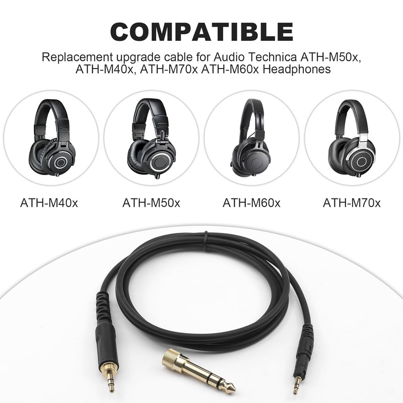 Zamienny, zwinięty kabel audio – Audio Technica Headphone Ath-M50X recenzja i cena